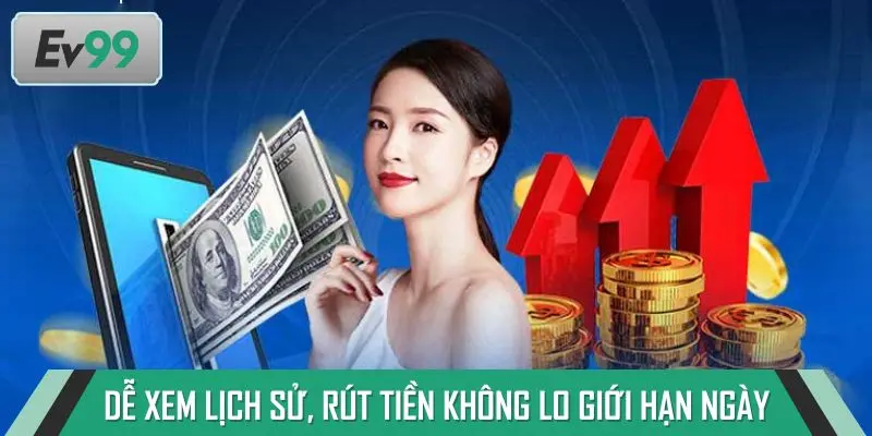 Dễ xem lịch sử, rút tiền không lo giới hạn ngày